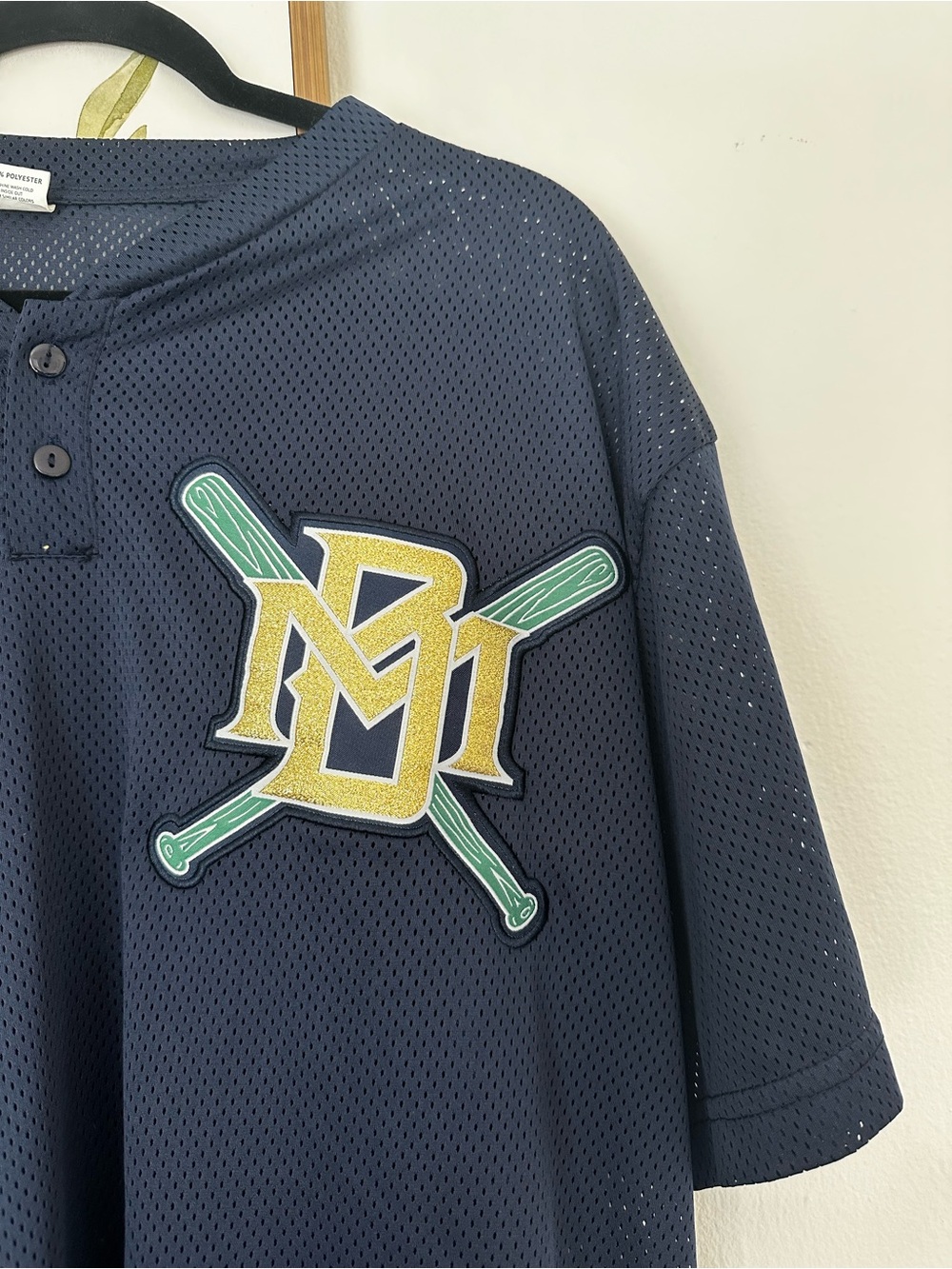 Navy Short-Sleeve Vintage Brewers Shirt - Picture 3 of 6